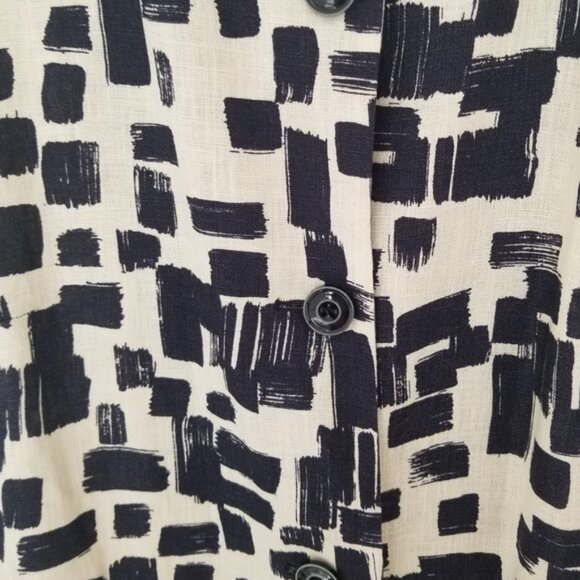 Weekend MaxMara Navy Printed Linen Jacket - Picture 5 of 9